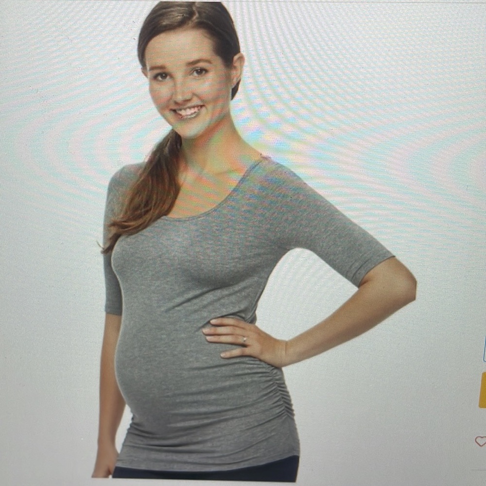 A glow maternity scoop neck touched tee